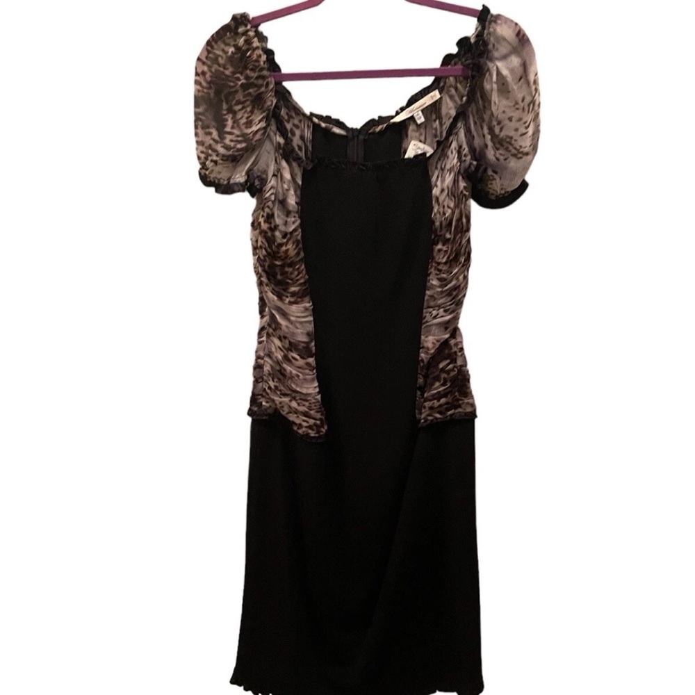 Blumarine Black and Animal Print Dress New!
